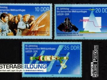 Satz-Lot DDR 3190-3192 Gemeinsamer Weltraumflug (II.Ausgabe) (EM aus KLB)