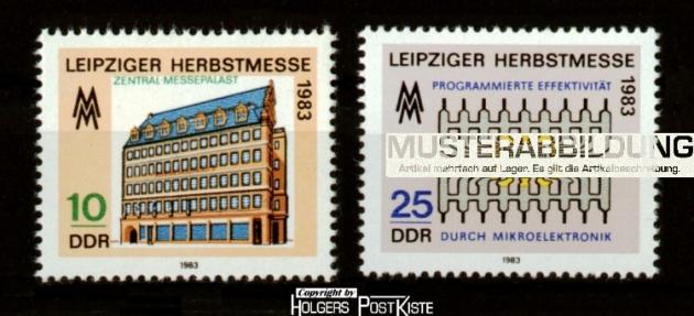 Satzausgabe DDR 2822+2823 Herbstmesse Leipzig