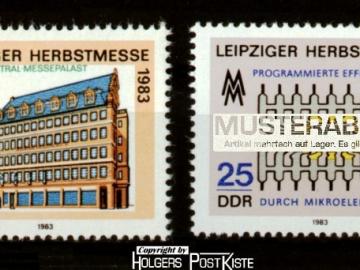 Satzausgabe DDR 2822+2823 Herbstmesse Leipzig
