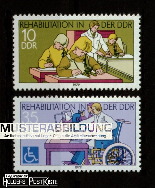Satzausgabe DDR 2431+2432 Rehabilitation - Behindertenhilfe