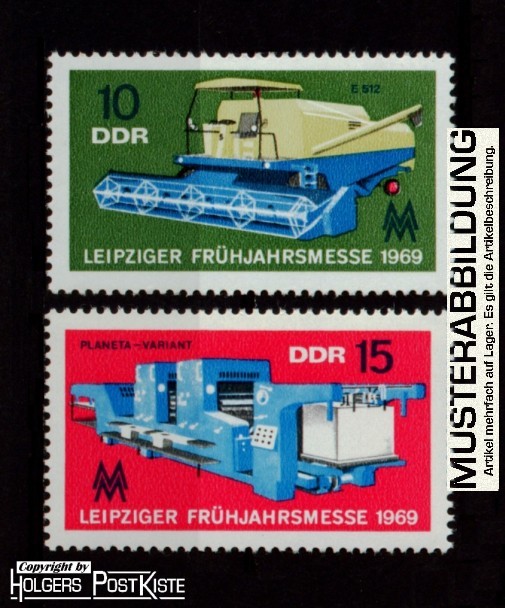 Satzausgabe DDR 1448+1449 Frühjahrsmesse Leipzig