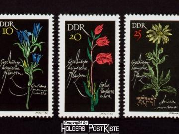 Satzausgabe DDR 1242-1244 Pflanzenarten - Geschützte Pflanzen (I.Ausgabe)