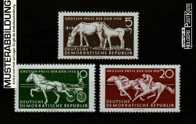 Satzausgabe DDR 640-642 Pferderennen Großer Preis der DDR