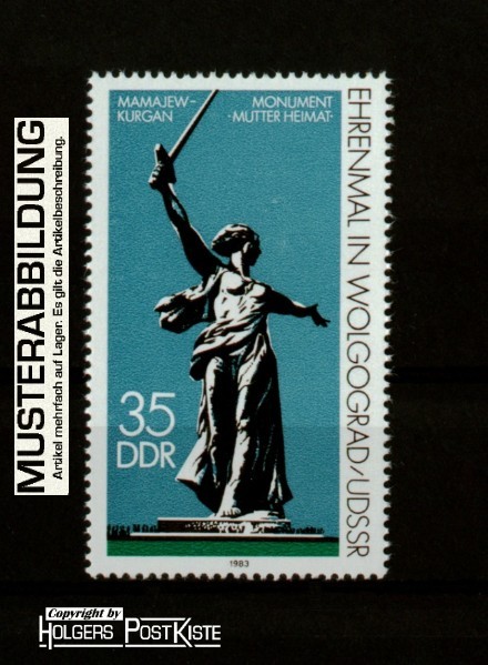 Einzelausgabe DDR 2830 Ehrenmal Wolgograd (Mutter Heimat Monument)