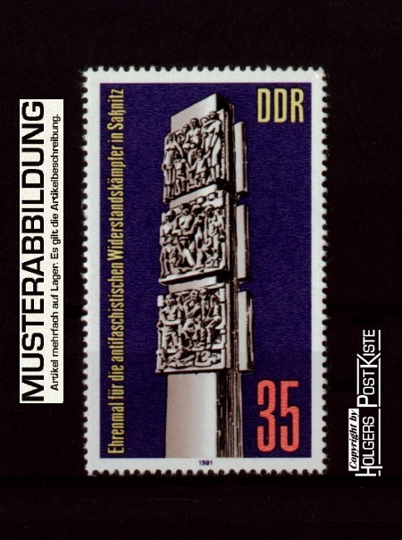 Einzelausgabe DDR 2639 Gedenkstätte Sassnitz
