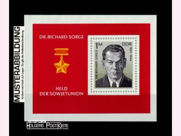 Blockausgabe DDR Block 44 (2115) Held der Sowjetunion Dr.Richard Sorge