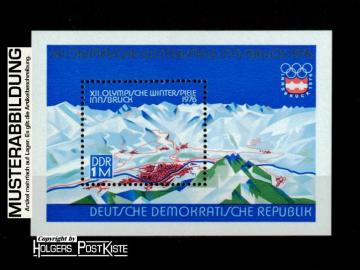 Blockausgabe DDR Block 43 (2105) Winterspiele Innsbruck