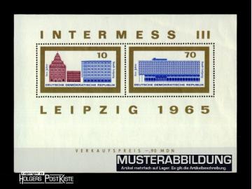 Blockausgabe DDR Block 23 (1126+1129) Ausstellung INTERMESS Leipzig
