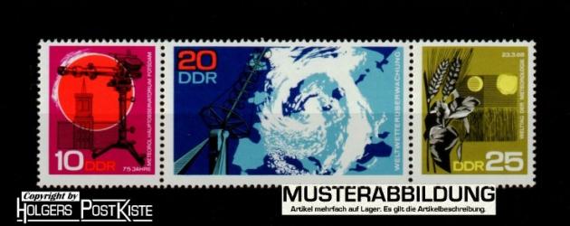 Zusammendruck DDR WZd189 (1343-1345) Meteorologischer Dienst Potsdam