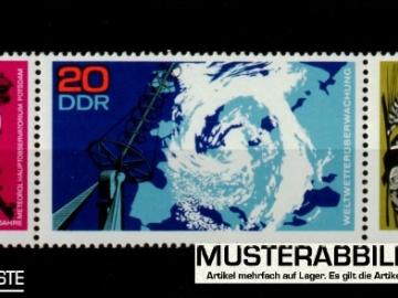 Zusammendruck DDR WZd189 (1343-1345) Meteorologischer Dienst Potsdam
