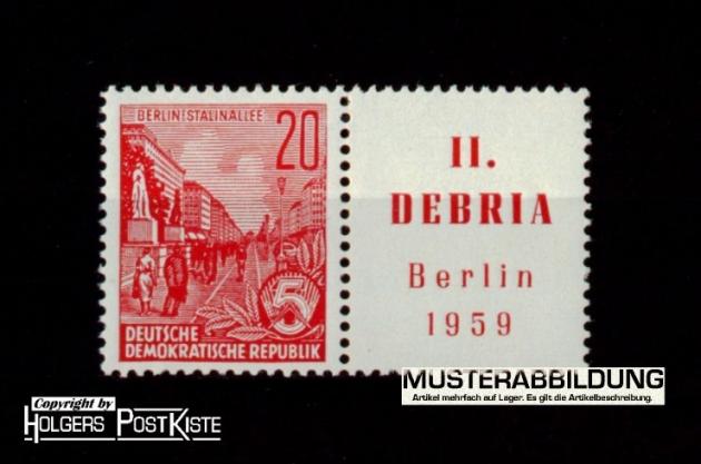 Zusammendruck DDR WZd19 (580B) Briefmarkenausstellung DEBRIA II