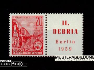 Zusammendruck DDR WZd19 (580B) Briefmarkenausstellung DEBRIA II