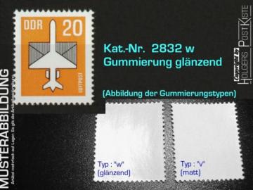 Einzelmarke DDR 2832 w - Dauerserie Luftpostmarken Flugpost (20 Pfennig)