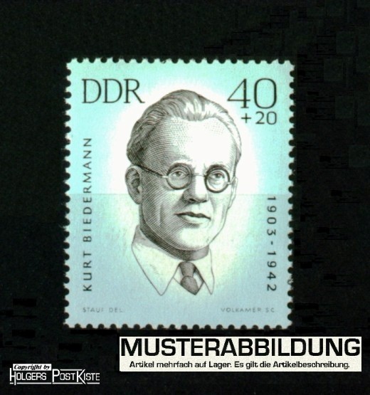 Einzelmarke DDR 987  KZ-Opfer Biedermann (aus Zdr)