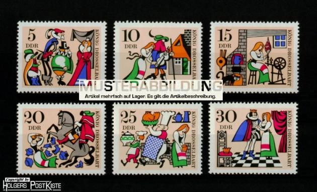 Kleinbogen-Einzelmarken DDR 1323-1328 Märchen (II) Drosselbart