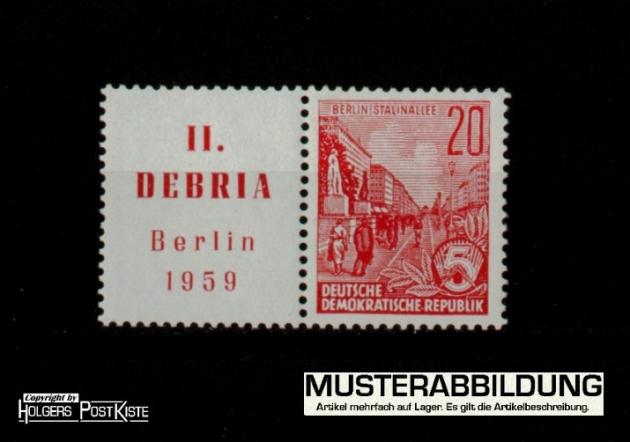 Zusammendruck DDR WZd20 (580B) DEBRIA II Ausstellung