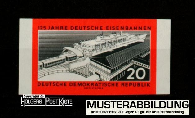Einzelmarke DDR 805B (geschnitten mit Rand) Deutsche Eisenbahnen