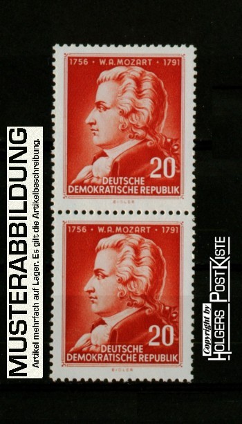 Paareinheit DDR 511 (senkrecht) Wolfgang Amadeus Mozart