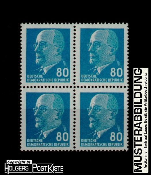 Vierereinheit DDR 1331 a II Dauerserie Walter Ulbricht