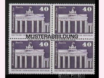 Vierereinheit DDR 1879 Aufbau-Serie (Brandenburger Tor) Großformat