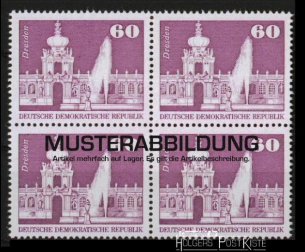 Vierereinheit DDR 1919 Aufbau-Serie (Zwinger Dresden) Großformat