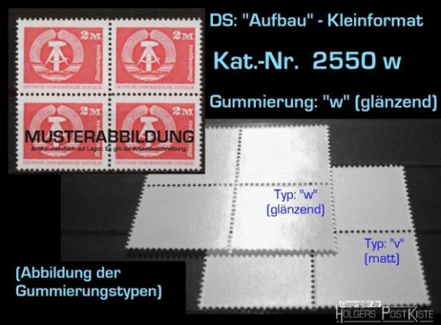 Vierereinheit DDR 2550 w Aufbau-Serie (Staatswappen 2 Mark)