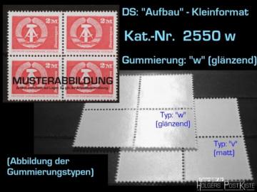 Vierereinheit DDR 2550 w Aufbau-Serie (Staatswappen 2 Mark)