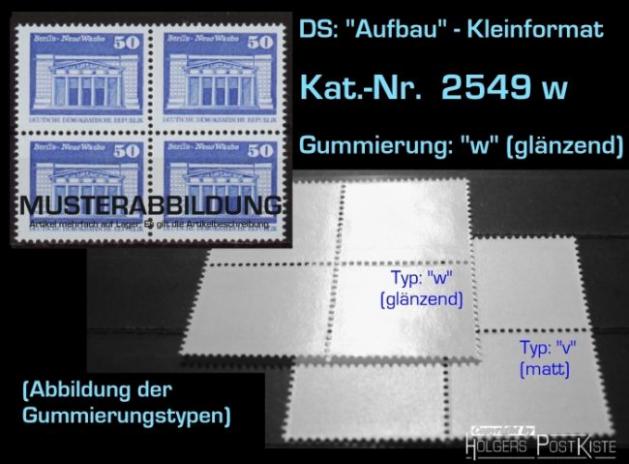 Vierereinheit DDR 2549 w Aufbau-Serie (Neue Wache Berlin)