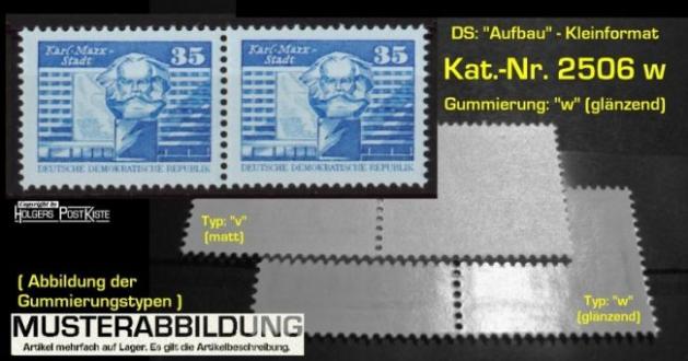 Paareinheit DDR 2506 w (waagerecht) Aufbau-Serie (Karl Marx Monument)