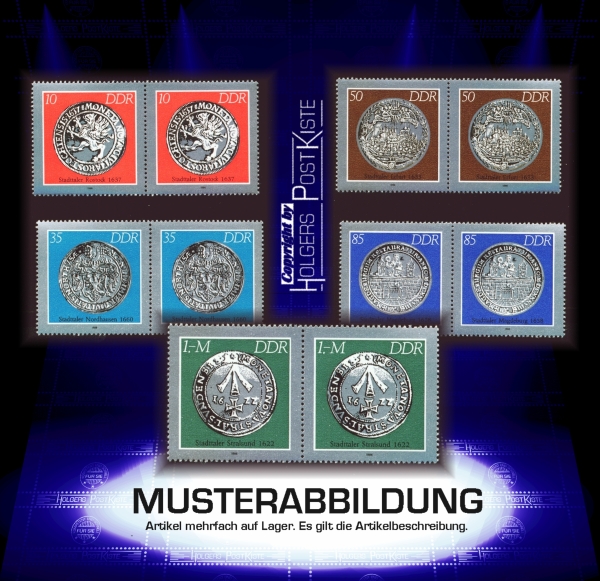 Paareinheit DDR 3040-3044 (waagerecht) Münzen Stadttaler