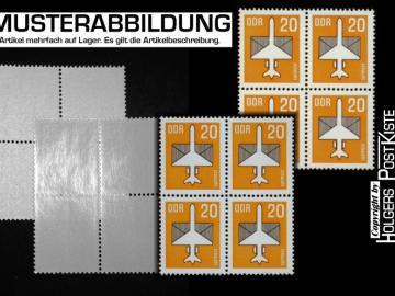 Vierereinheit DDR 2832 v + 2832 w Dauerserie Luftpost Flugpost (zwei Papiersorten)