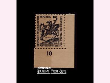 Bogenrand (Ecke) DDR 600 Tag der Briefmarke (Postreiter)