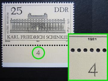 Satzfehler (Abart) - Nachgravierung DDR 2620 - Feld 49
