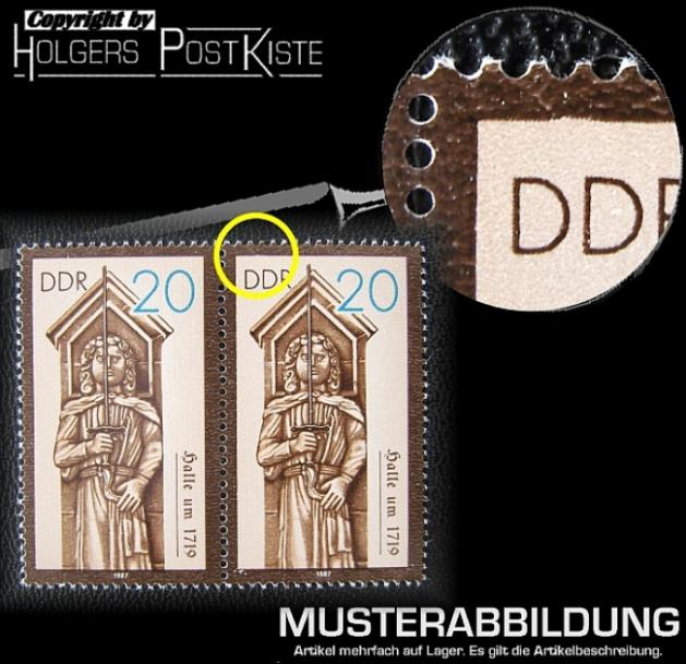 Plattenfehler DDR 3064 - Feld 7