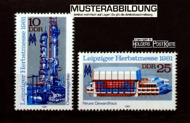 Satzausgabe DDR 2634+2635 Herbstmesse Leipzig