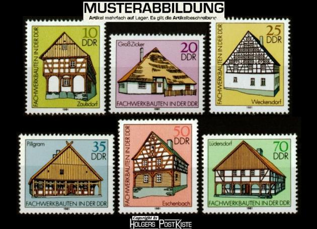 Satzausgabe DDR 2623-2628 Fachwerkhäuser (II.Ausgabe)