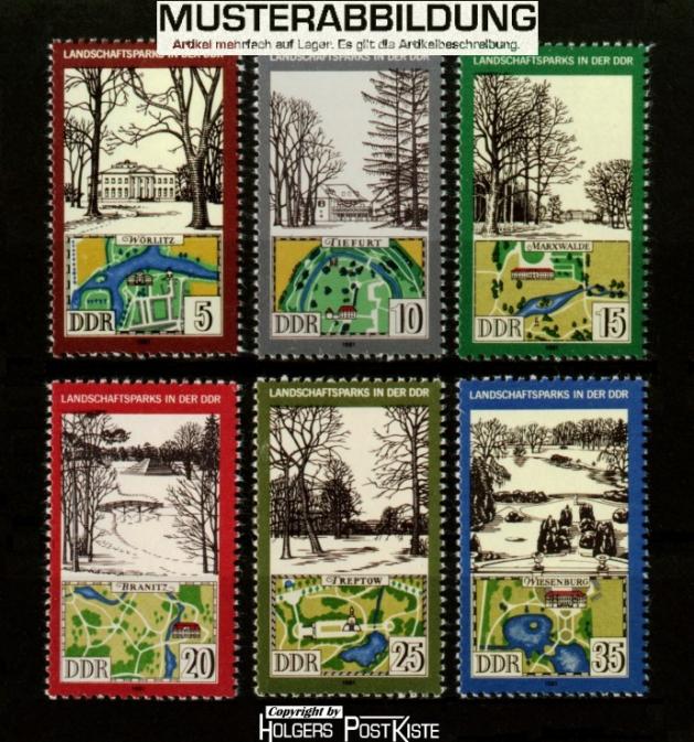 Satzausgabe DDR 2611-2616 Landschaftsgärten (Parkanlagen)