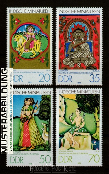 Satzausgabe DDR 2418-2421 Indische Miniaturen