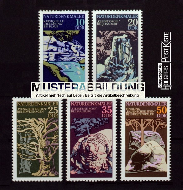 Satzausgabe DDR 2203-2207 Naturdenkmäler Naturschutz