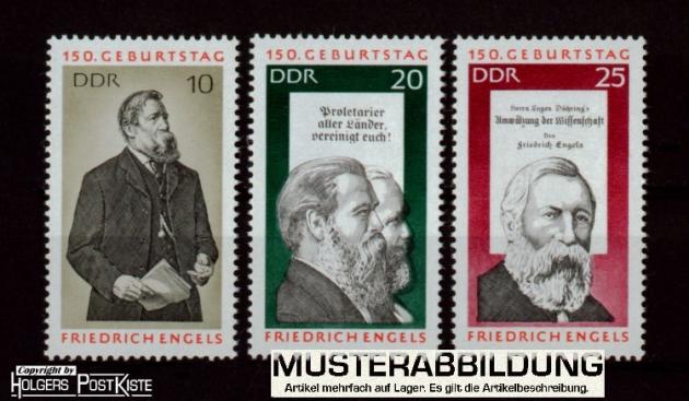 Satzausgabe DDR 1622-1624 Friedrich Engels