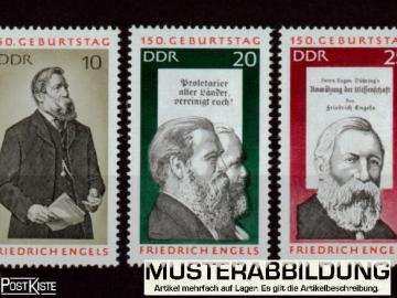 Satzausgabe DDR 1622-1624 Friedrich Engels