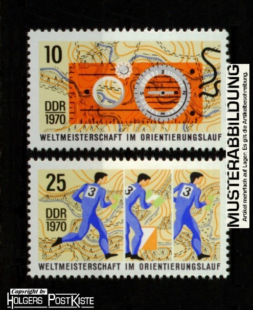 Satzausgabe DDR 1605+1606 WM Orientierungslaufen