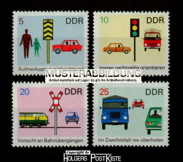 Satzausgabe DDR 1444-1447 Sicherheit im Straßenverkehr (II.Ausgabe)