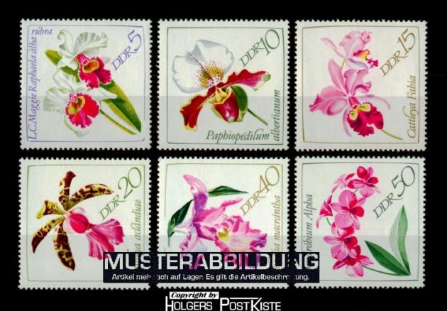 Satzausgabe DDR 1420-1425 Orchideen