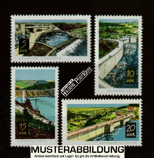 Satzausgabe DDR 1400-1403 Industriedenkmal Talsperren