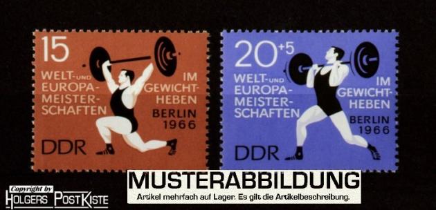 Satzausgabe DDR 1210+1211 WM Gewichtheben