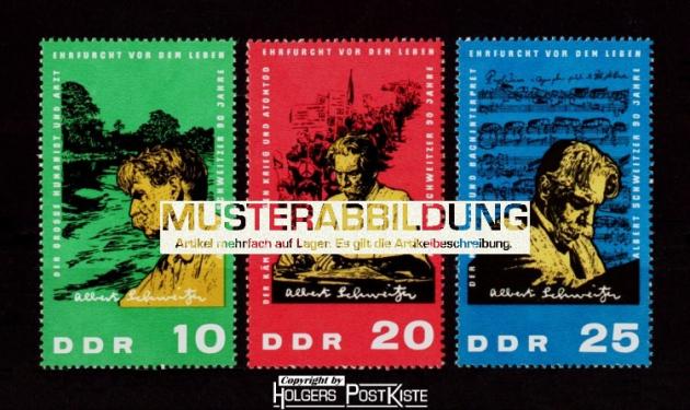 Satzausgabe DDR 1084-1086 Albert Schweizer (Dichter)