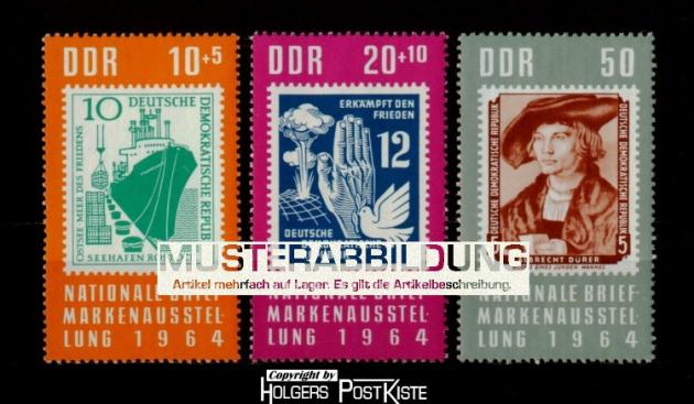 Satzausgabe DDR 1056-1058 Nationale Briefmarkenausstellung