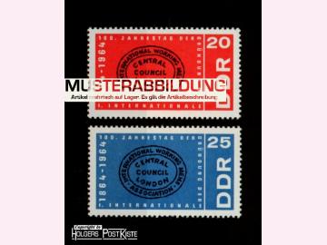 Satzausgabe DDR 1054+1055 Internationale Arbeiterassoziation (IAA)