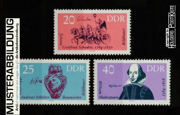 Satzausgabe DDR 1009-1011 Künstler Baumeister